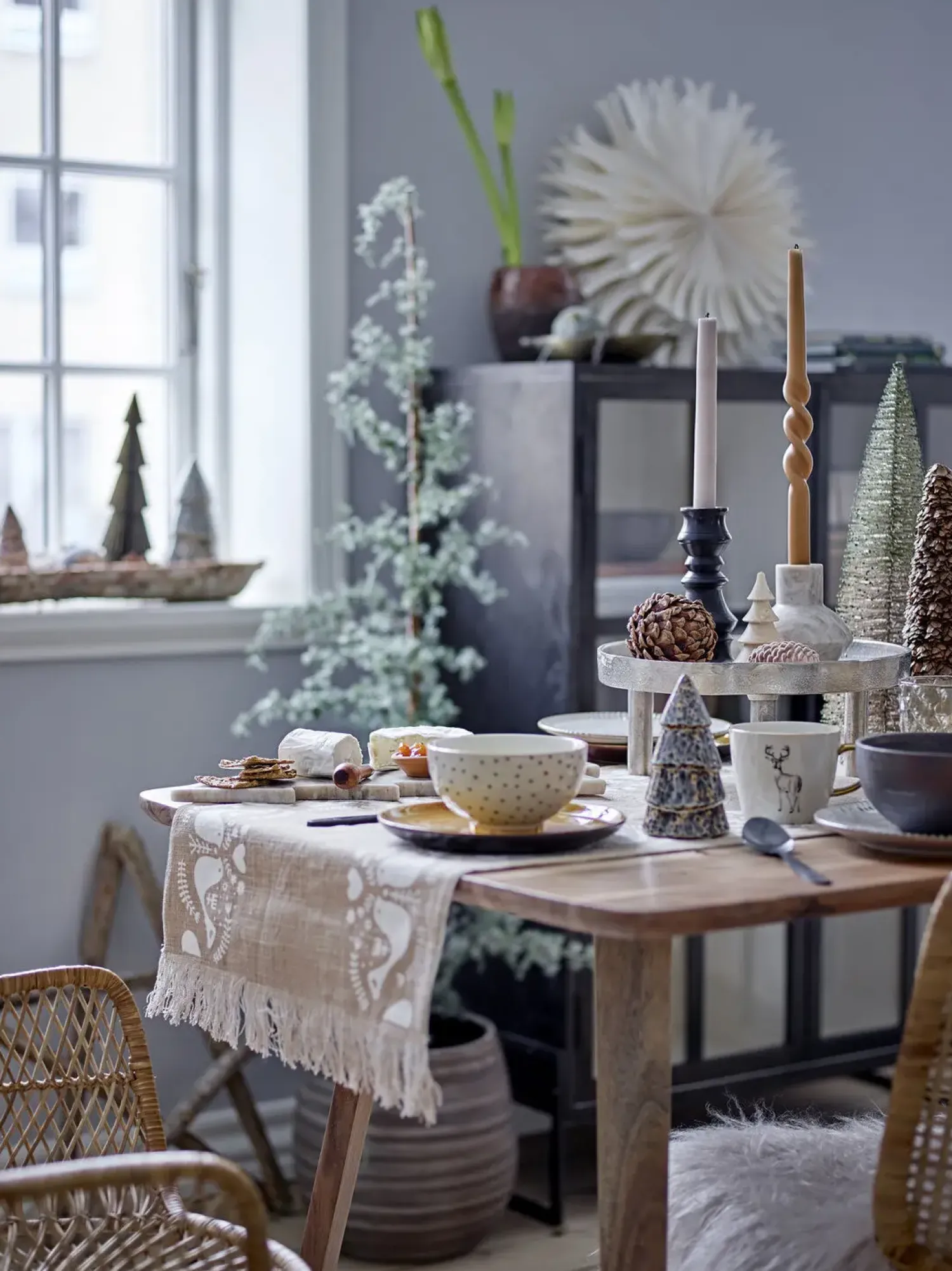 Online Bloomingville - Twist Stearinlys, Brun, Parafin, sæt med 2 styk