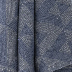 Bloomingville - Udine Plaid, Blå, Genanvendt Bomuld
