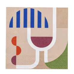 Online Bloomingville - Wine Serviet, Blå, FSC® Mix, Papir