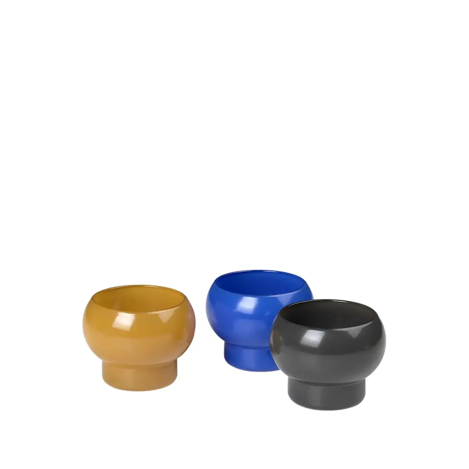 Best Broste Copenhagen - Fyrfadsstage "Agathe" - Green/Gold Brown/Blue - Sæt af 3