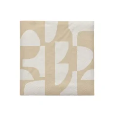 Best Broste Copenhagen - Papirservietter - Lara - 33x33 cm - Beige/Off white