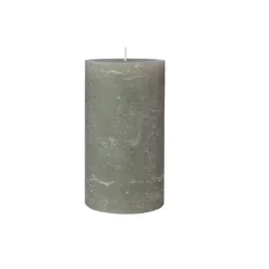 Hot Broste Copenhagen - Rustik bloklys - Ø10 x H18 cm - Grape Leaf Green