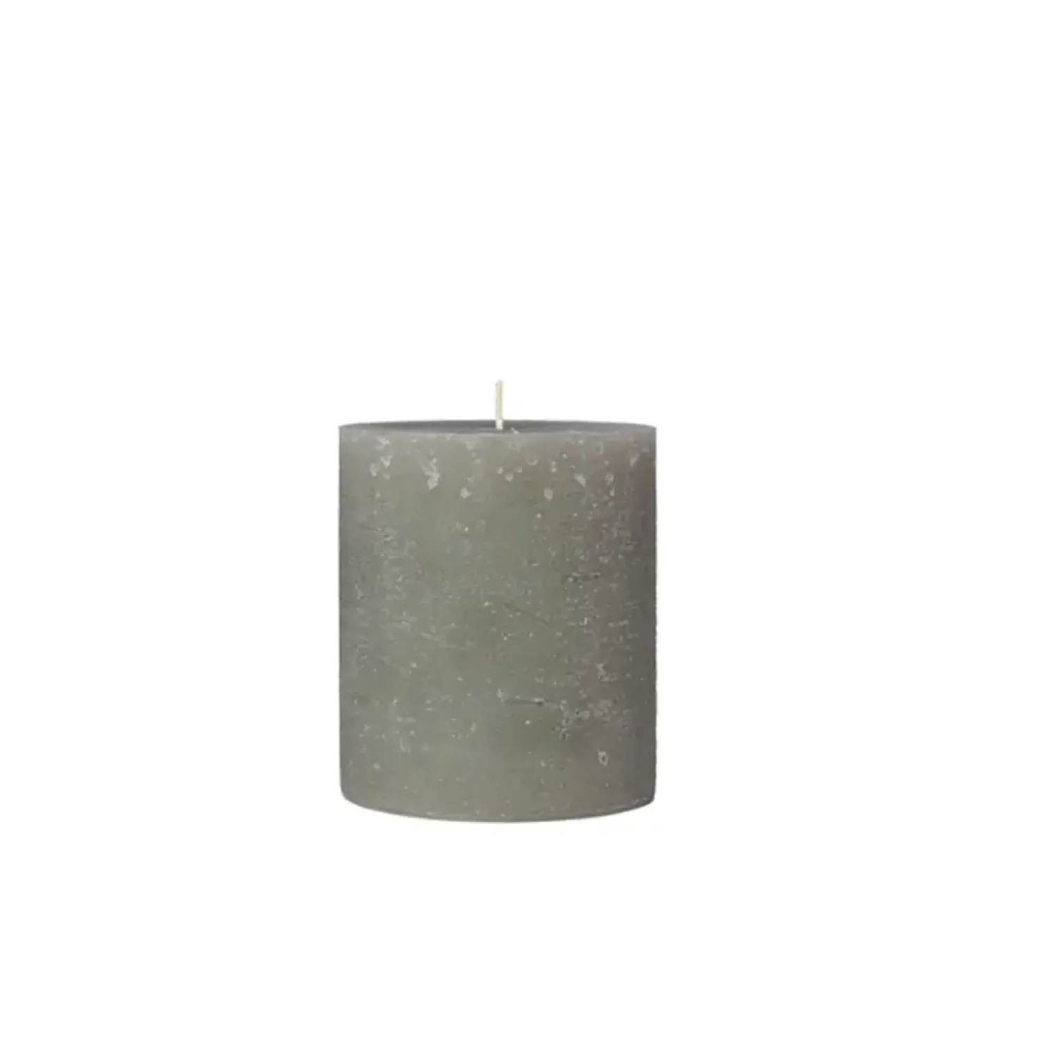 Online Broste Copenhagen - Rustik bloklys - Ø10 x H11 cm - Grape Leaf Green