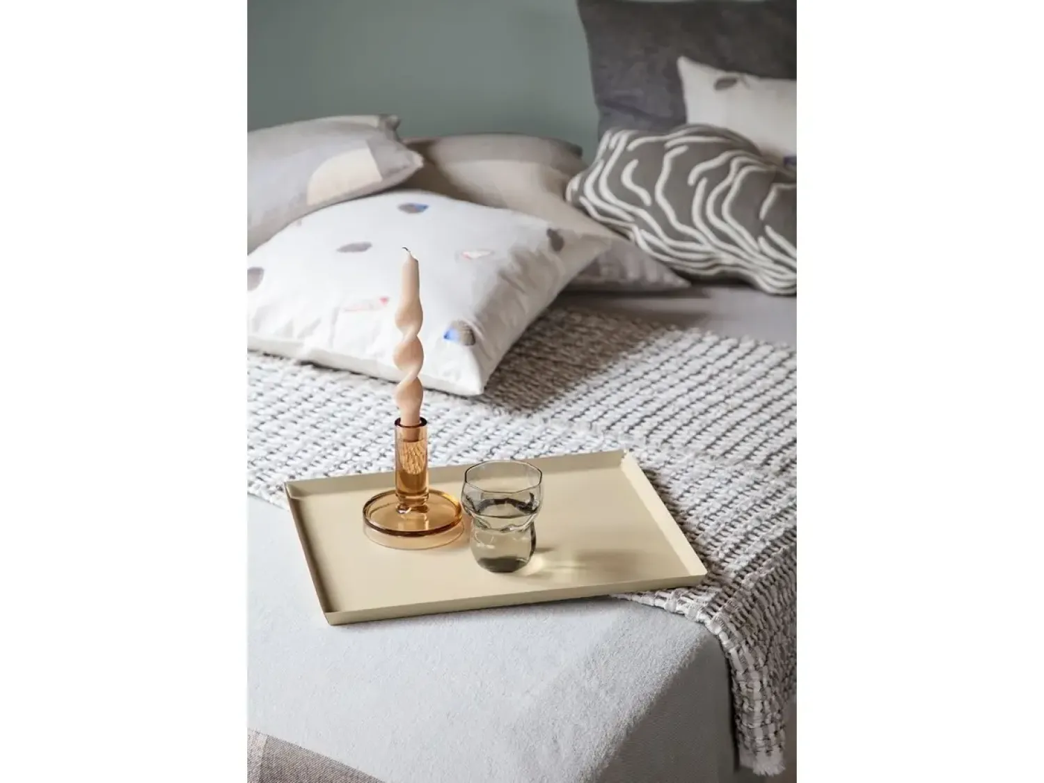Online Broste Copenhagen - Sengetæppe - Karla - Warm Beige - W240 x L260 cm