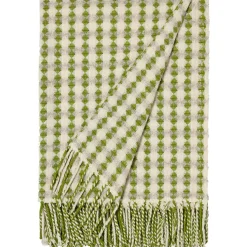 Clearance Burel Factory - Azulejo Biocolor - Plaid/tæppe - Light green and Light Grey - 180x130 cm