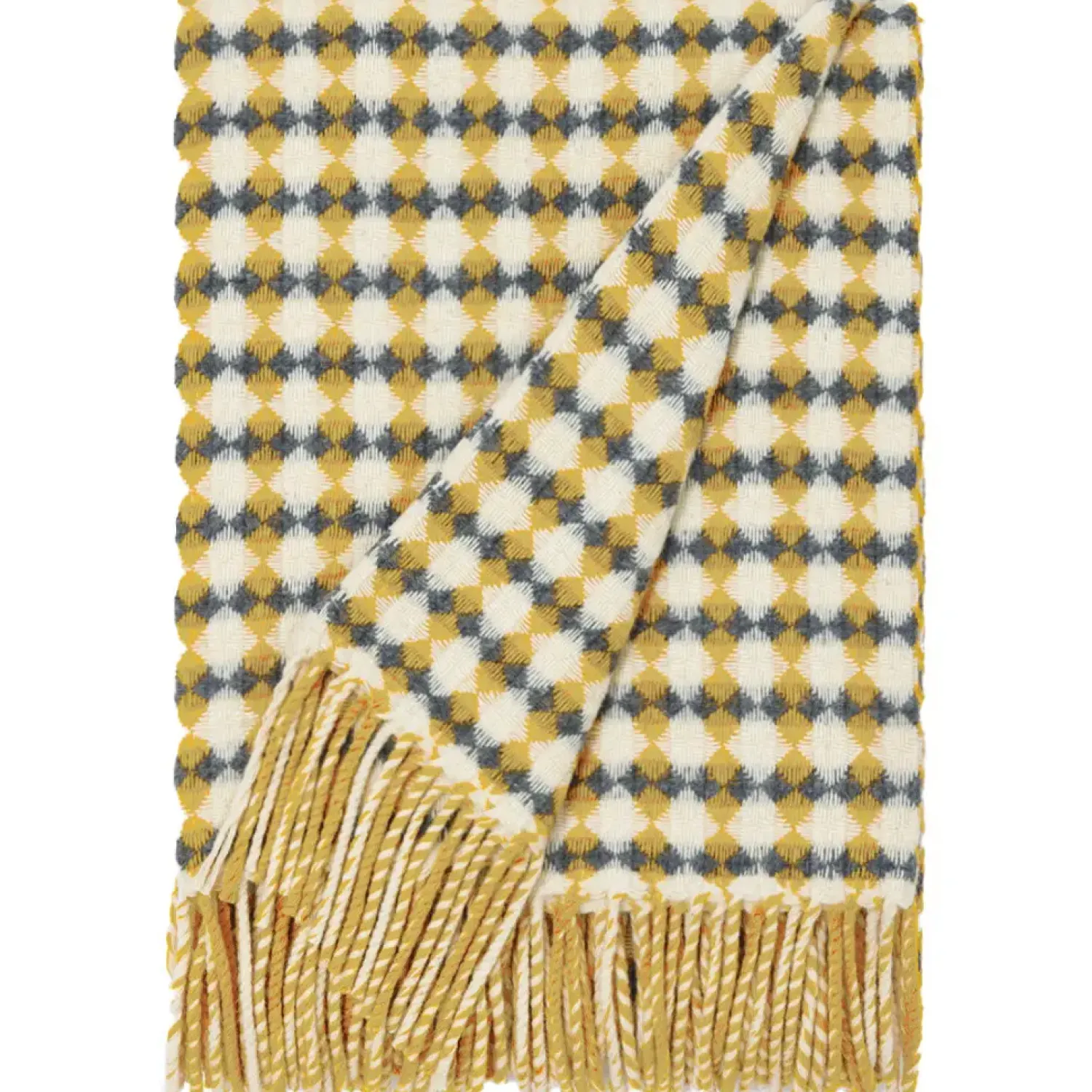Discount Burel Factory - Azulejo Biocolor - Plaid/tæppe - Grey og Mustard Yellow/Gul