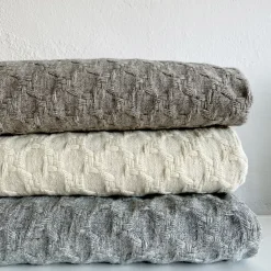 Sale Burel Factory - Pied de Coq - Plaid/tæppe - Lysegrå