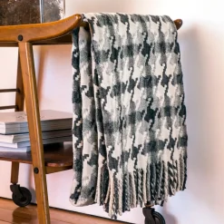 Sale Burel Factory - Pied de Coq - Plaid/tæppe - Gråmønstret