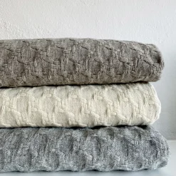 Burel Factory - Pied de Coq - Plaid/tæppe - Beige -180x130 cm