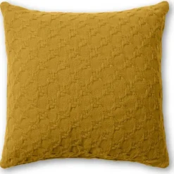 Best Burel Factory - Pied de Coq - Pudebetræk - Mustard gul - 45x45 cm