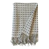Hot Burel Factory - Vintage plaid/tæppe - Mørkegrå mønstret - 180x130 cm