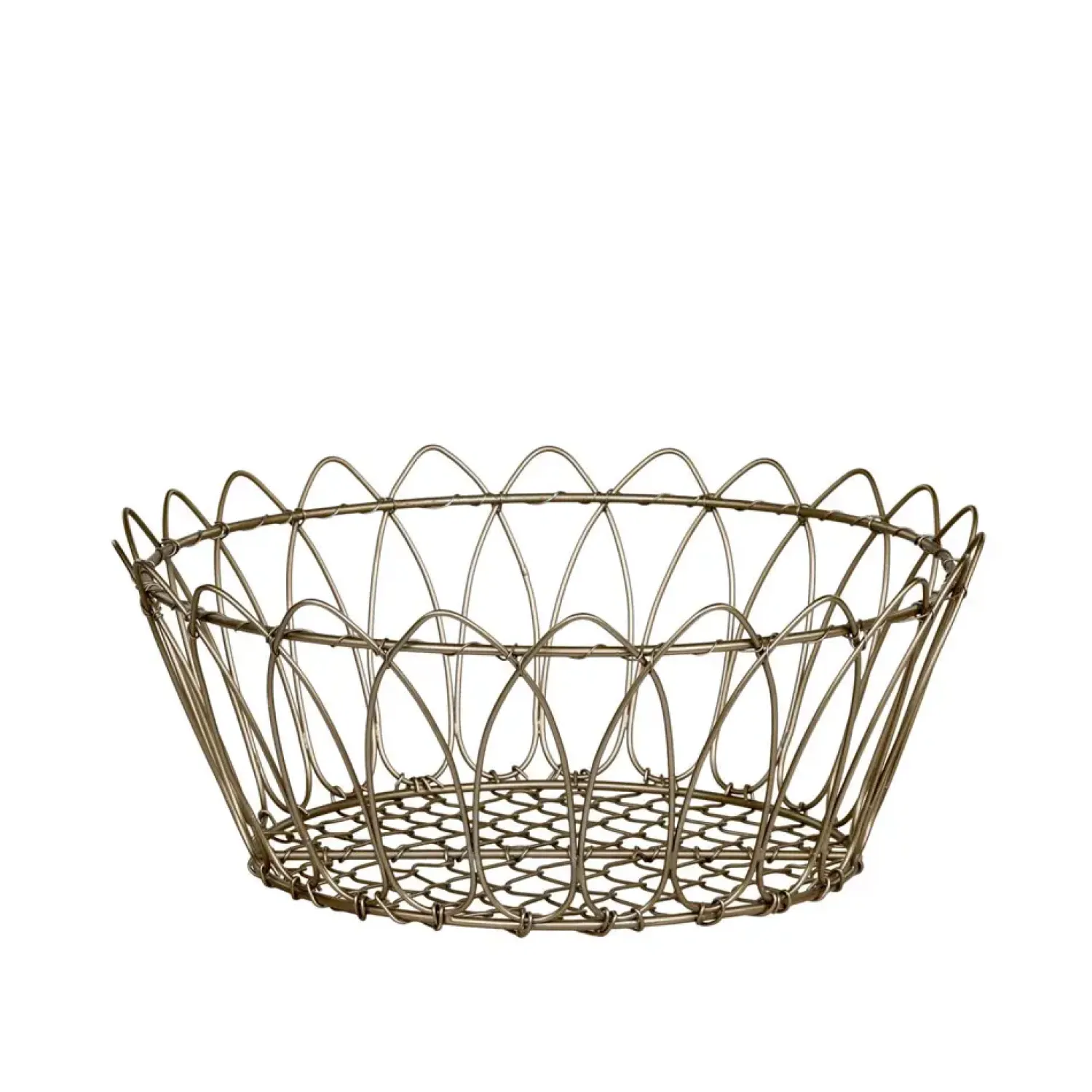 Discount Chic Antique Chic Antigue - Kurv - fil de fer - Messing - Ø 27 cm