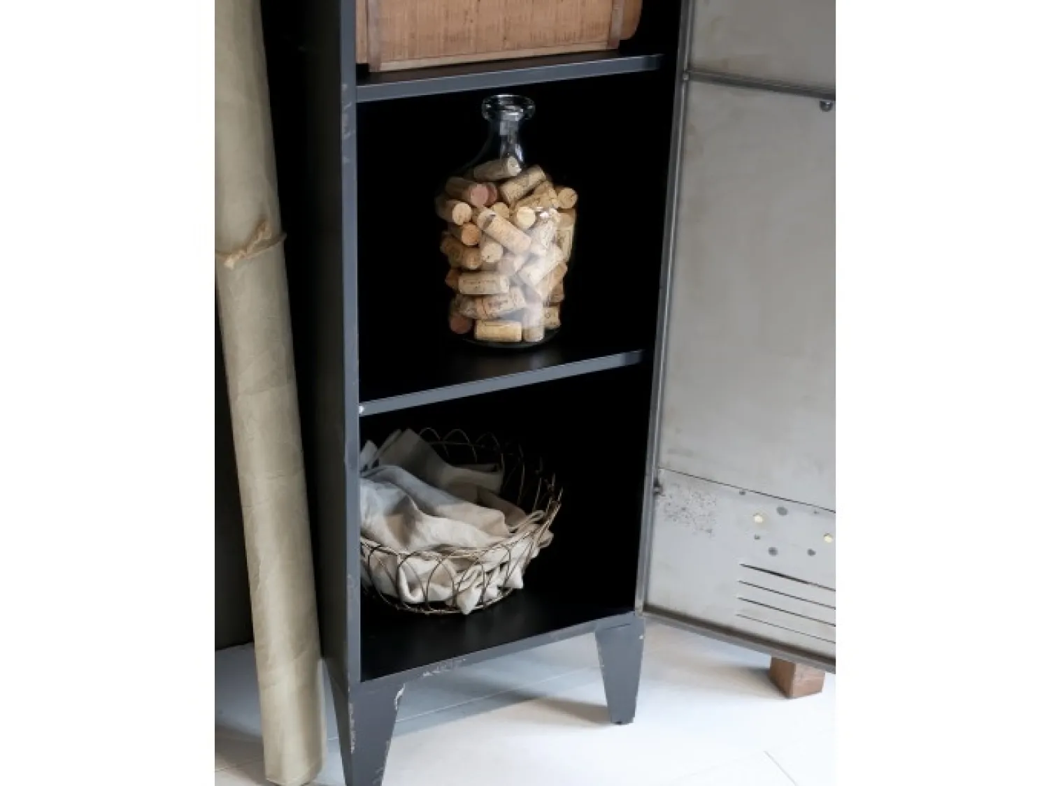 Discount Chic Antique Chic Antigue - Kurv - fil de fer - Messing - Ø 27 cm