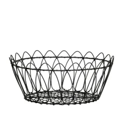 Online Chic Antique Chic Antigue - Kurv - fil de fer - Sort - Ø 27 cm