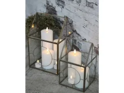 Discount Chic Antique - Bloklys LED inkl. batteri - Hvid (H:20 cm)