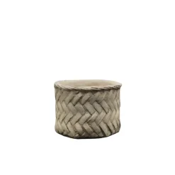 Hot Chic Antique - Corte skjulere med flettede mønster lavet i cement (Ø13,5 cm)