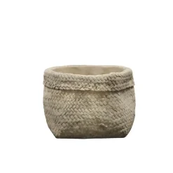 Online Chic Antique - Corte skjulere med flettede mønster lavet i cement (Ø17 cm)