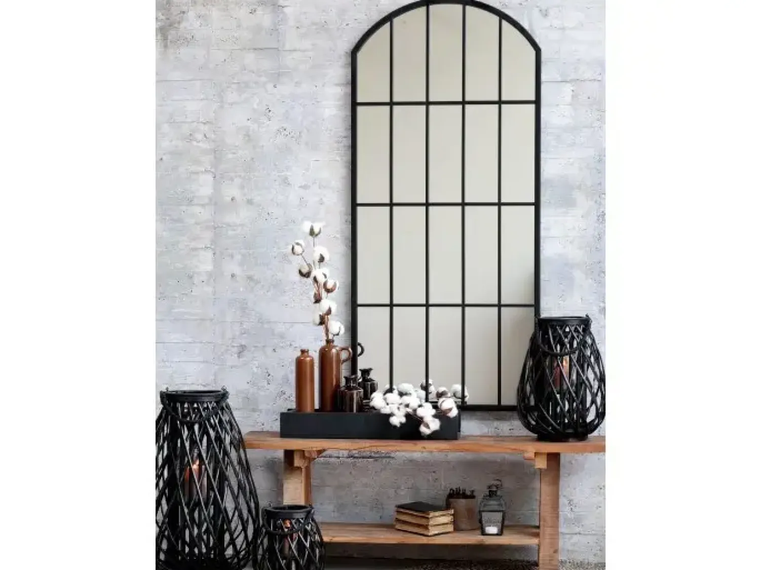 Hot Chic Antique - Factory spejl - sort