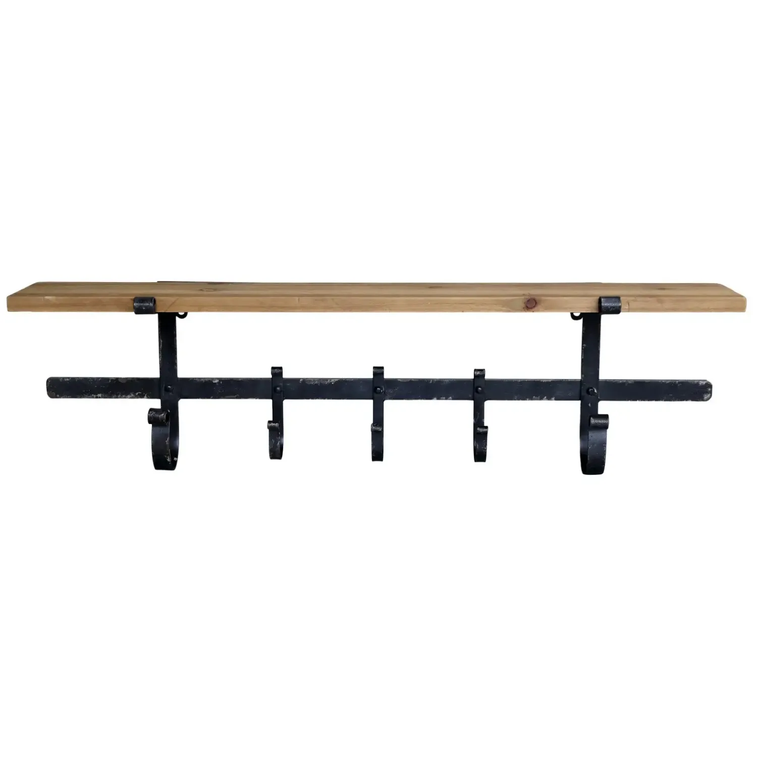 Best Chic Antique - Hylde med 5 knager - Antique Sort