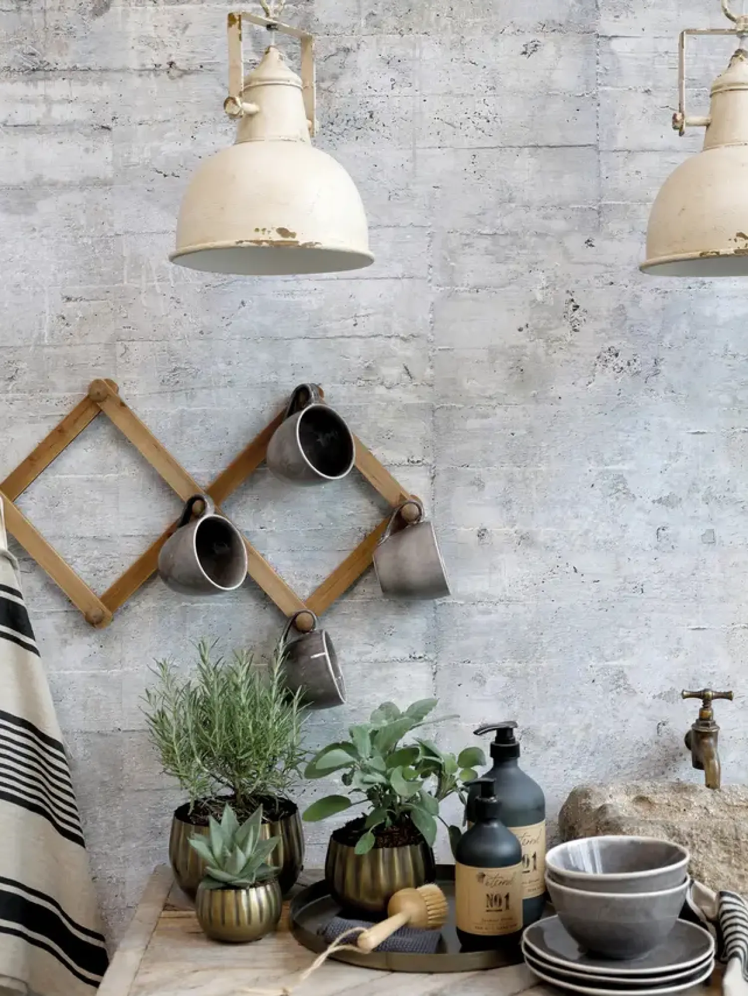 Discount Chic Antique - Knagerække med 10 knager - 84 cm