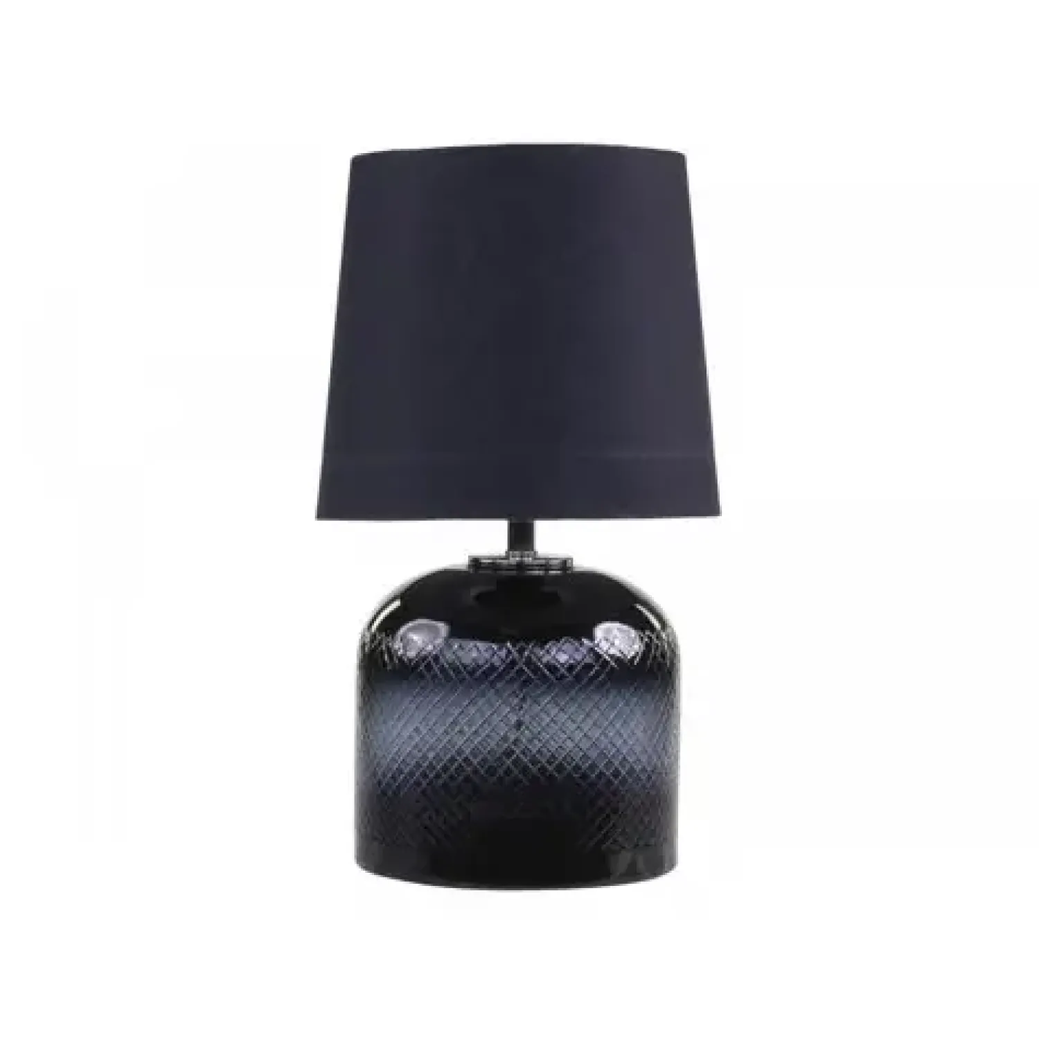 New Chic Antique - Lampe i smoked glas med slibninger - Ø25,5