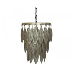 New Chic Antique - Lampe med metal dekoration - antique messing - Ø37,5