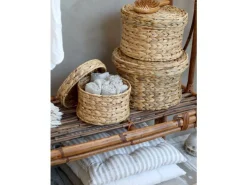 New Chic Antique - Nimes Box hynde med striber og bindebånd - hør