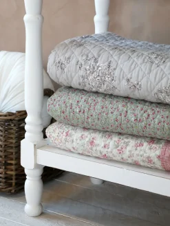 Outlet Chic Antique - Plaid - Blomstret Quilt - Lavender
