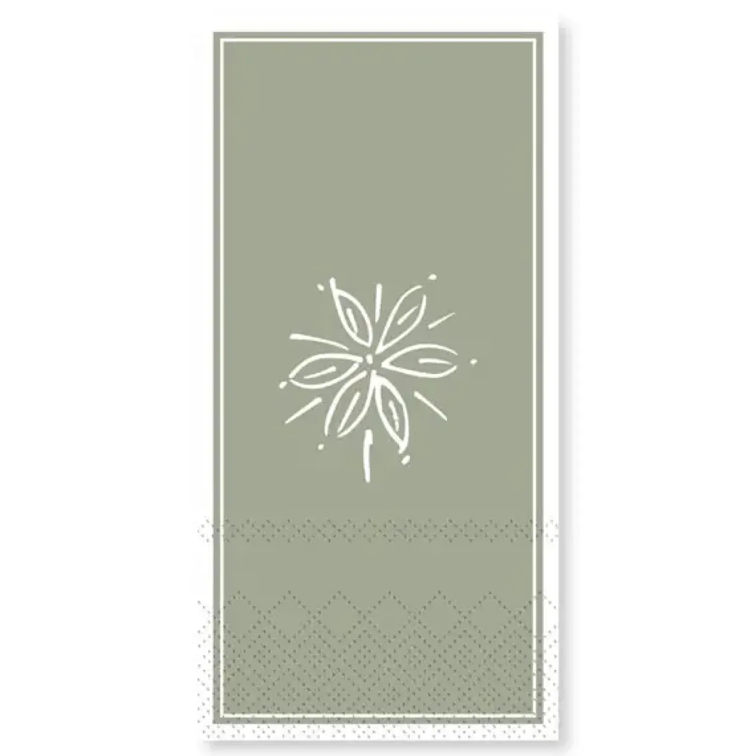 Best Chic Antique - Serviet - Blomst - 20x10 cm - Verte