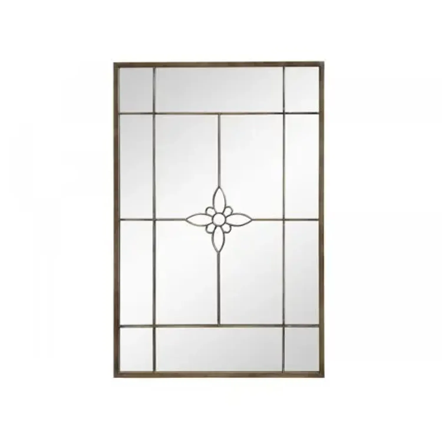 Hot Chic Antique - Spejl med blomst - 120x80 cm