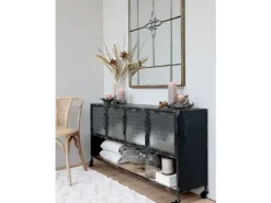 Hot Chic Antique - Spejl med blomst - 120x80 cm