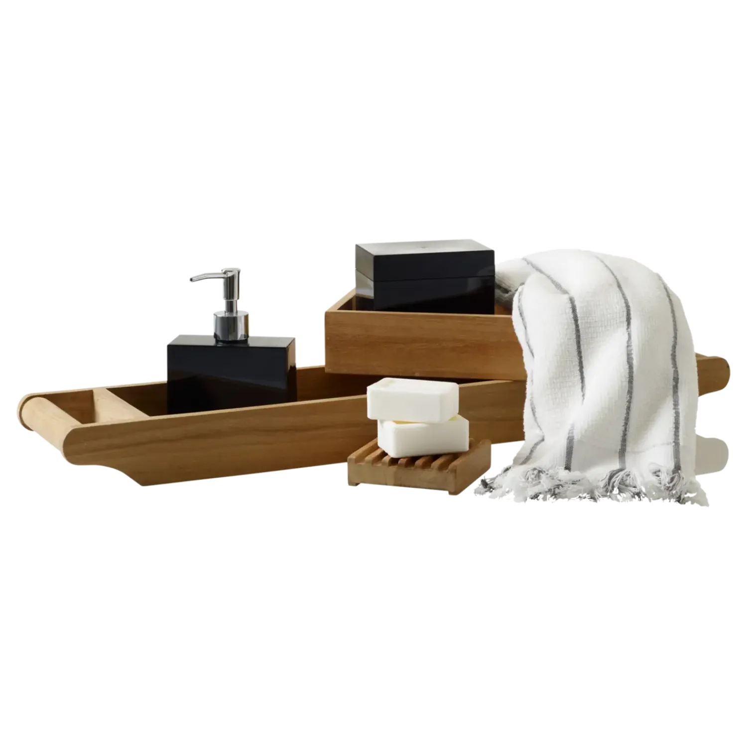 Online Cinas - Opbevaringsbakke, teak
