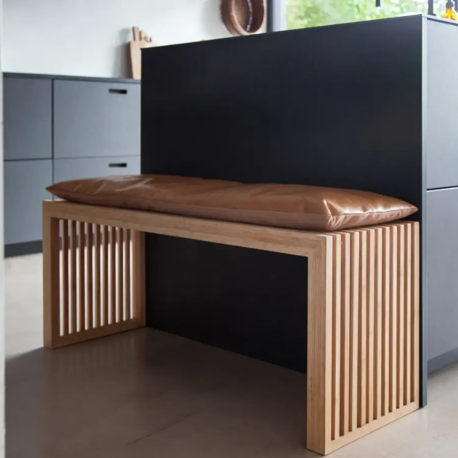 Online Cinas - Rib bænk 104x35cm bambus
