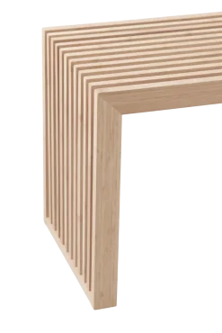 New Cinas - Rib 2-pers bænk 73x35x43cm bambus