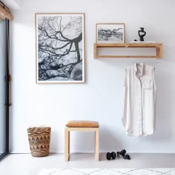New Cinas - Rib 2-pers bænk 73x35x43cm bambus