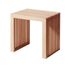 New Cinas - Rib skammel 45x35cm bambus