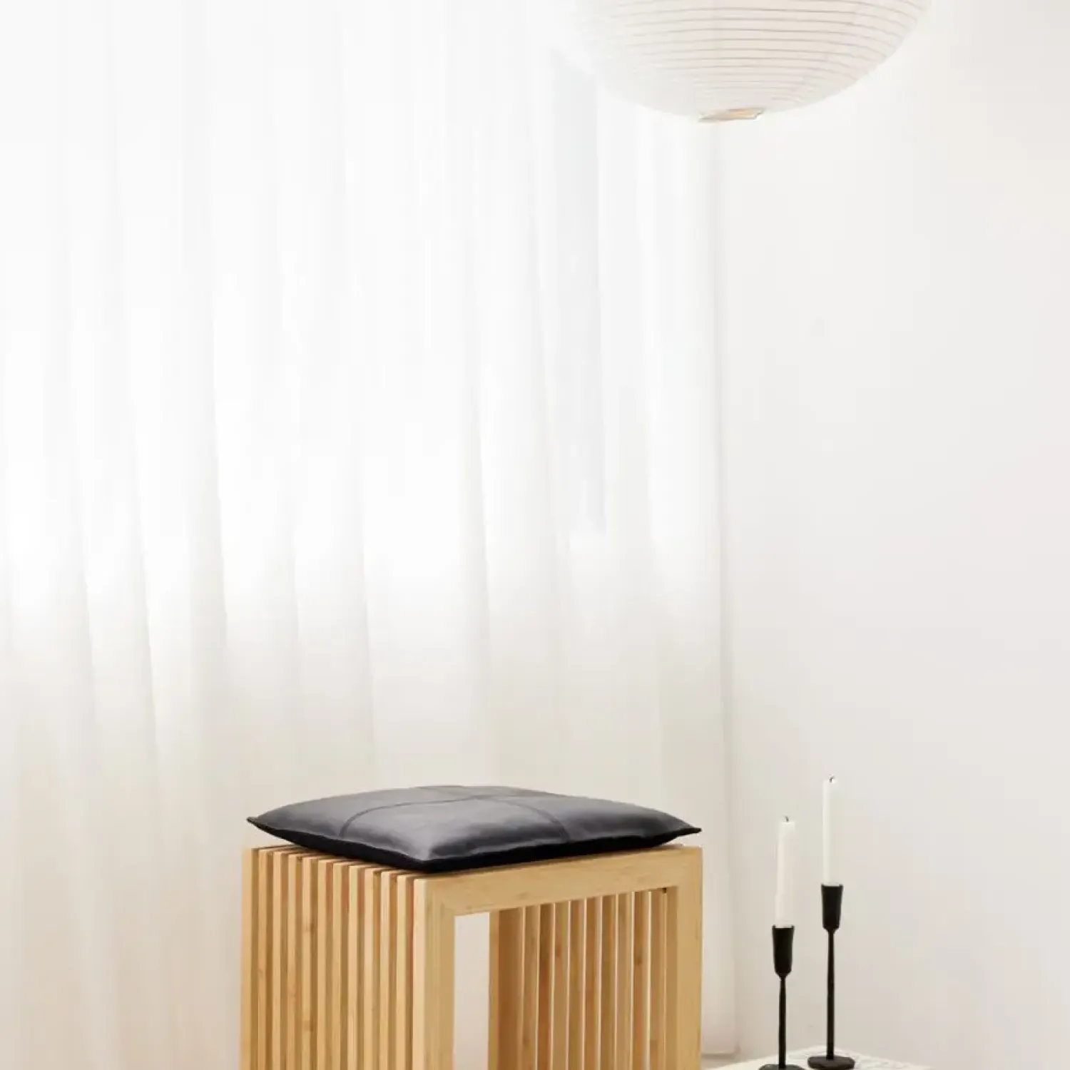 New Cinas - Rib skammel 45x35cm bambus