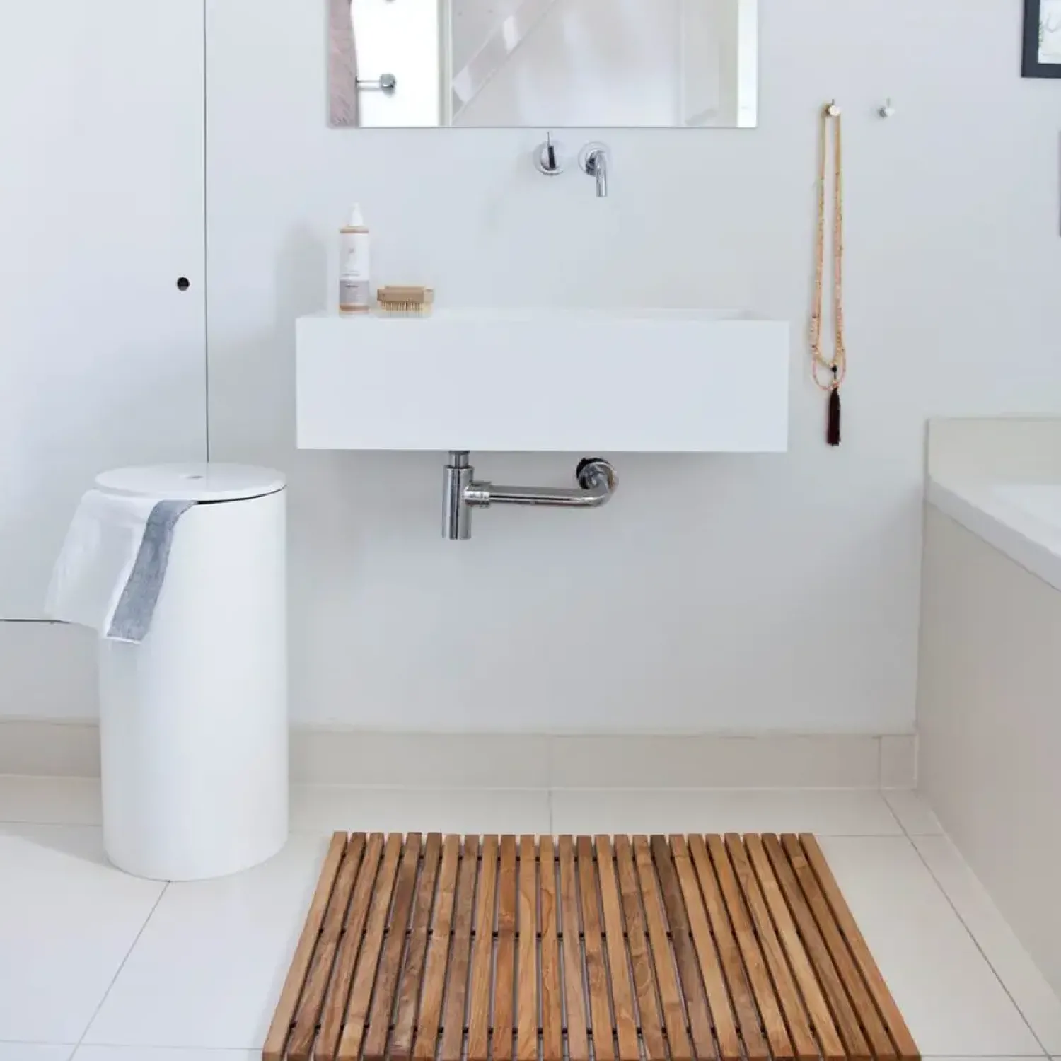 Clearance Cinas - Stor bademåtte 60x80cm teak