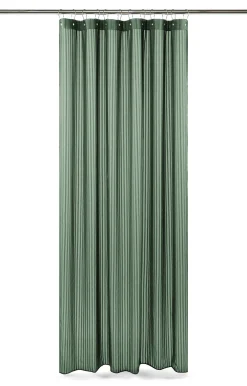 Outlet Compliments - Badeforhæng - Lines shower curtain w/eyelets 200 cm - Skovgrøn