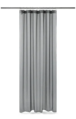 Compliments - Badeforhæng - Lines shower curtain w/eyelets 220 cm - Grå