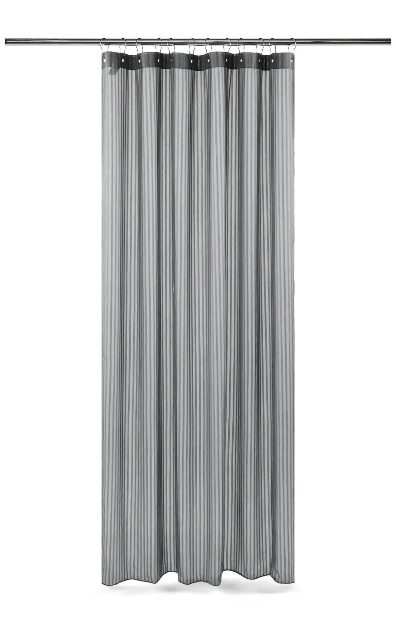 Compliments - Badeforhæng - Lines shower curtain w/eyelets 220 cm - Grå