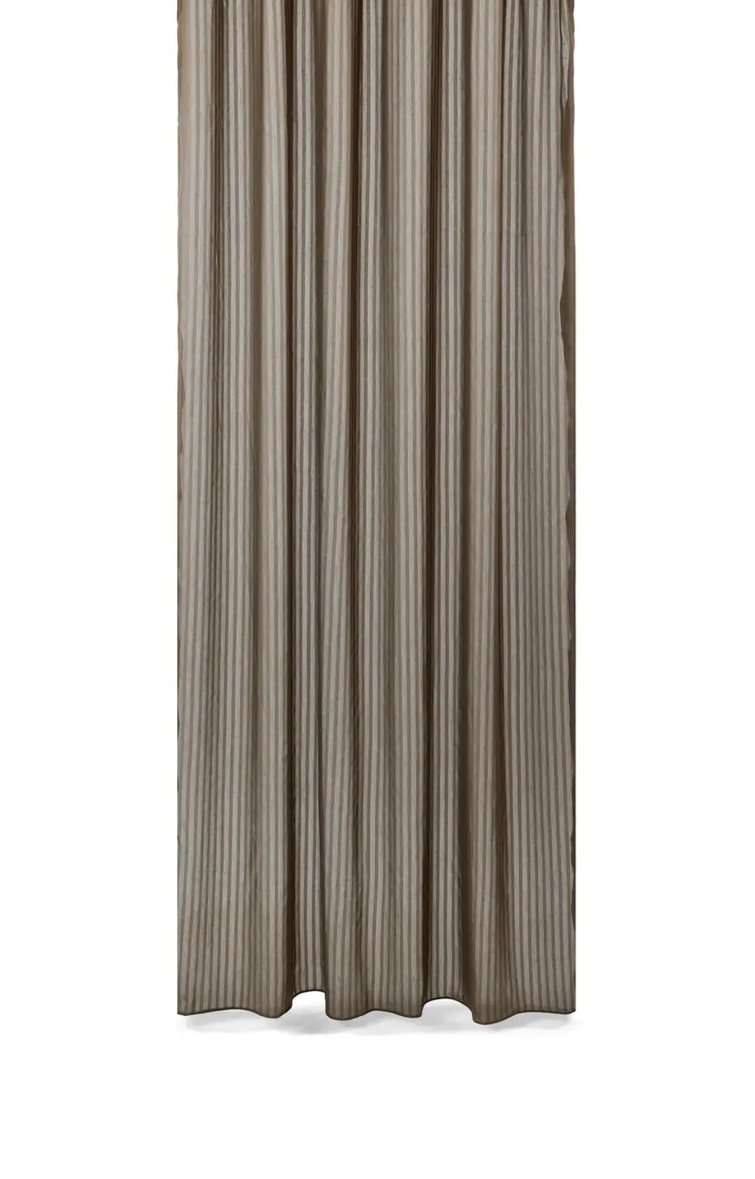 New Compliments - Badeforhæng - Lines shower curtain w/tape 220 cm - Brun