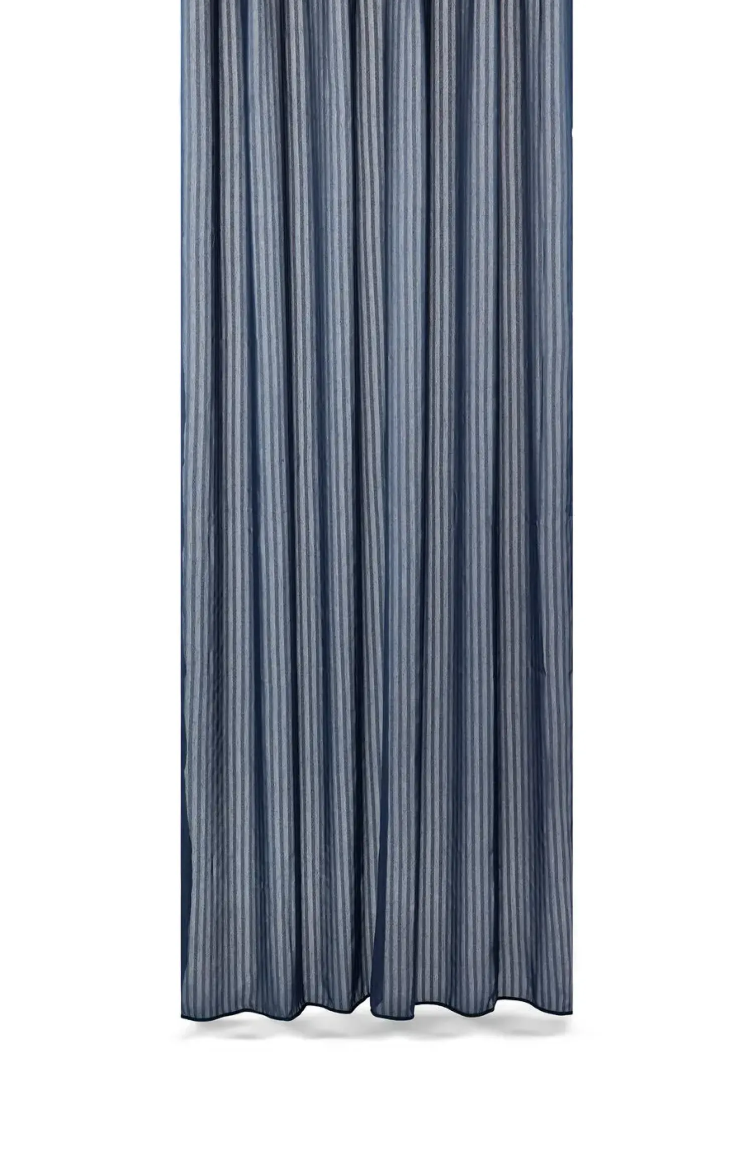 New Compliments - Badeforhæng - Lines shower curtain w/tape 200 cm - Mørk blå