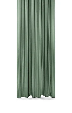 Online Compliments - Badeforhæng - Lines shower curtain w/tape 200 cm - Skovgrøn