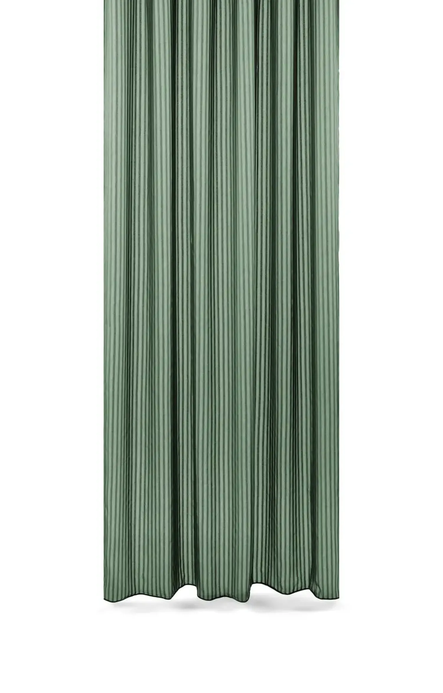 Online Compliments - Badeforhæng - Lines shower curtain w/tape 200 cm - Skovgrøn