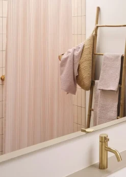 Clearance Compliments - Badeforhæng - Lines shower curtain w/tape 200 cm - Rose