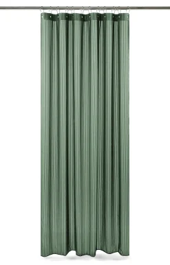 Compliments - Badeforhæng - Lines shower curtain w/eyelets 220 cm - Skovgrøn