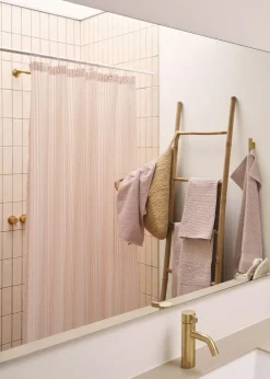 Sale Compliments - Badeforhæng - Lines shower curtain w/eyelets 220 cm - Rose