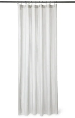 Discount Compliments - Badeforhæng - Lines shower curtain w/eyelets 200 cm - Lys grå
