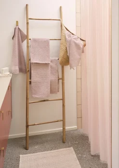 Best Compliments - Badeforhæng - Lines shower curtain w/tape 220 cm - Rose